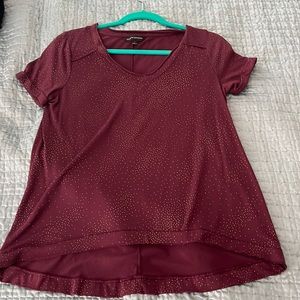 Maroon/gold blouse